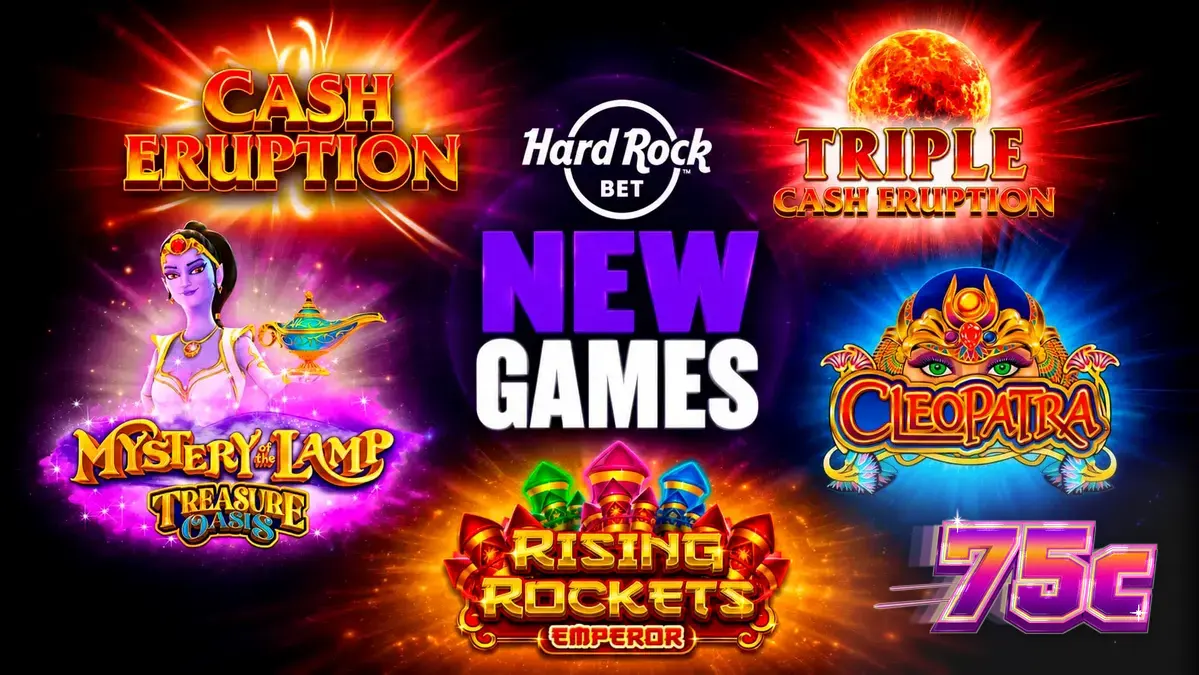 Interface de jogo de slots da IGT na plataforma Hard Rock Bet